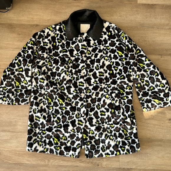 MOLLIOLLI. Bella Leopard Print Faux Fur Sz S NWT - Picture 2 of 15